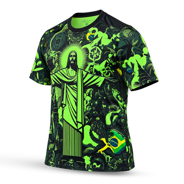 Brazilija moški fluorescenčni dres, Neymar. Neonsko zelena izdaja 2025