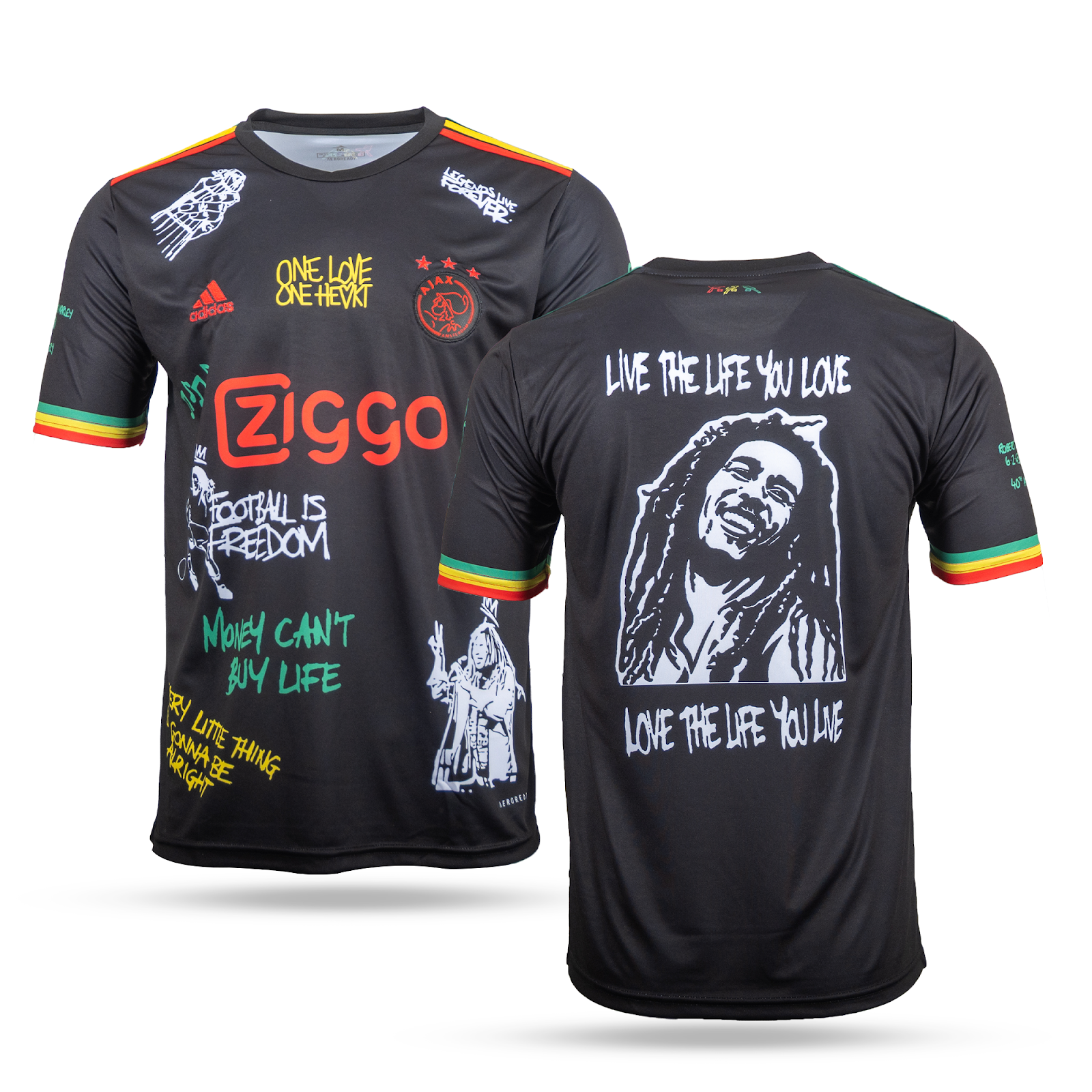 Ajax moški dres. Bob Marley edition