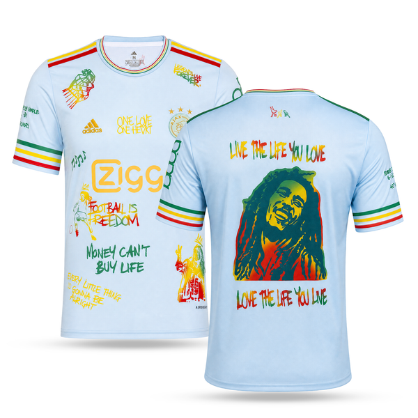 Ajax moška majica. Svetlo modra izdaja Bob Marley