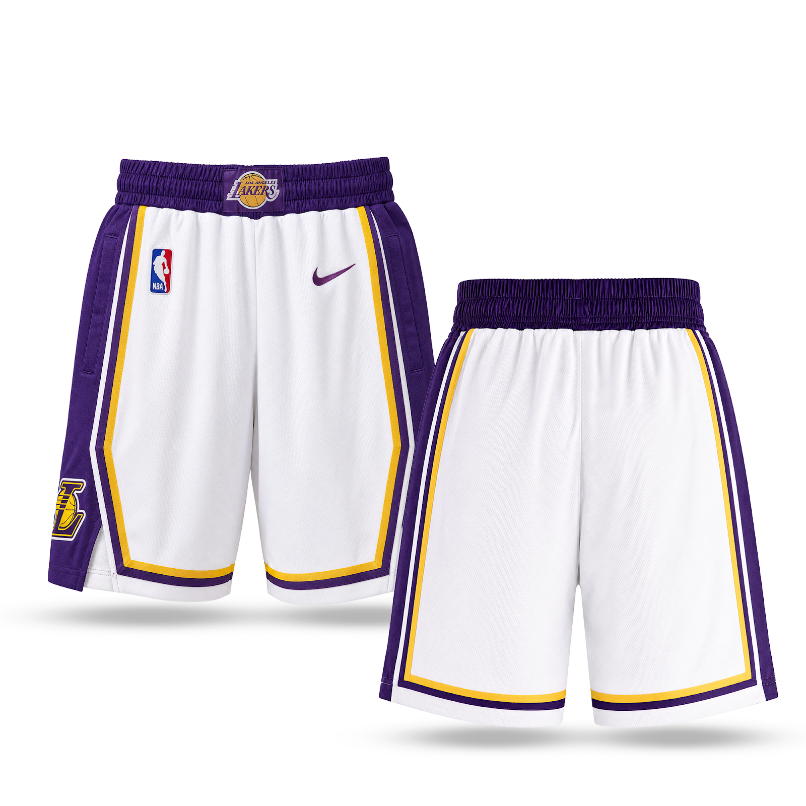 LA Lakers Moške Klasične Kratke Hlače. Bele