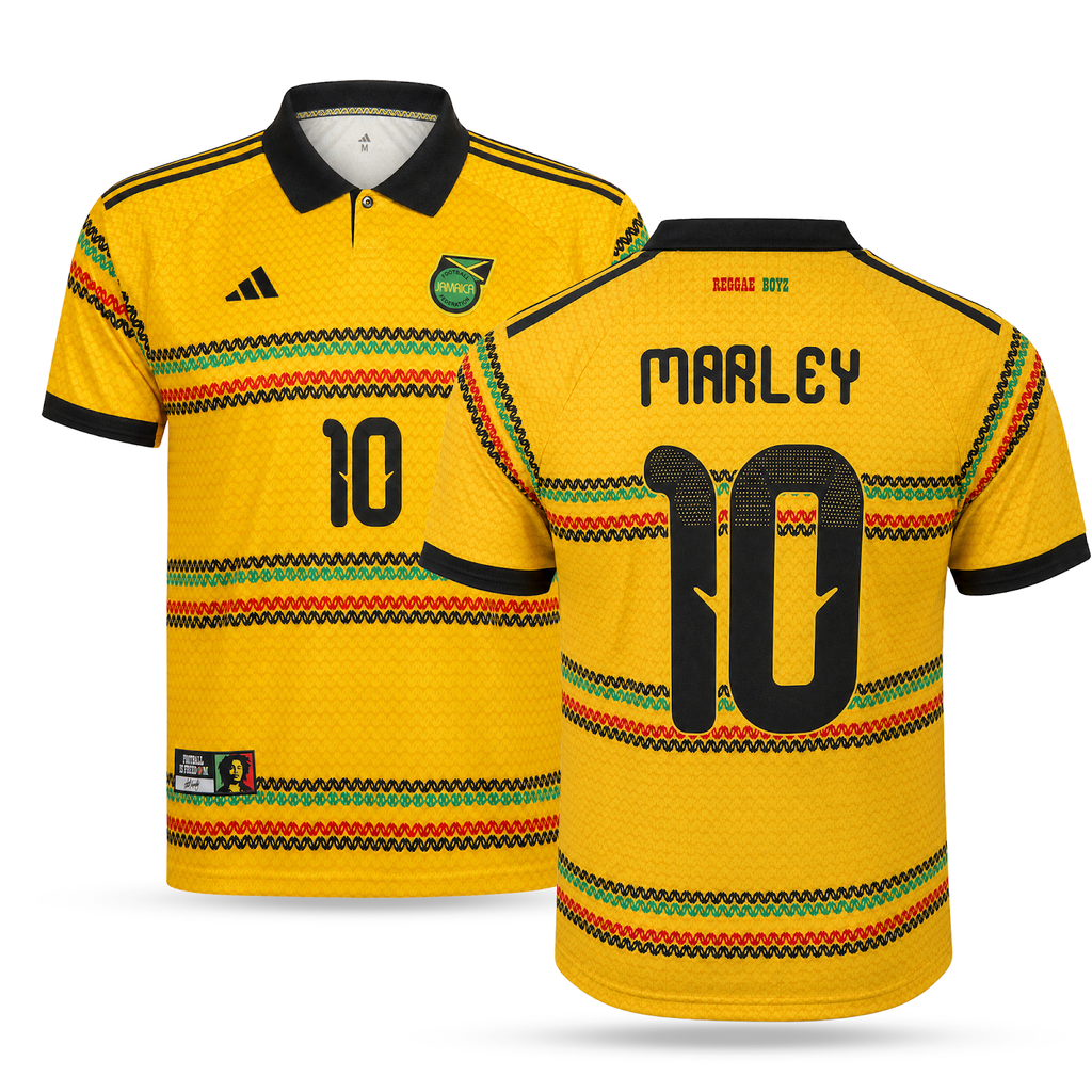 Jamajka Moški Nogometni Dres, Bob Marley. Bob Marley Edition, Rumena