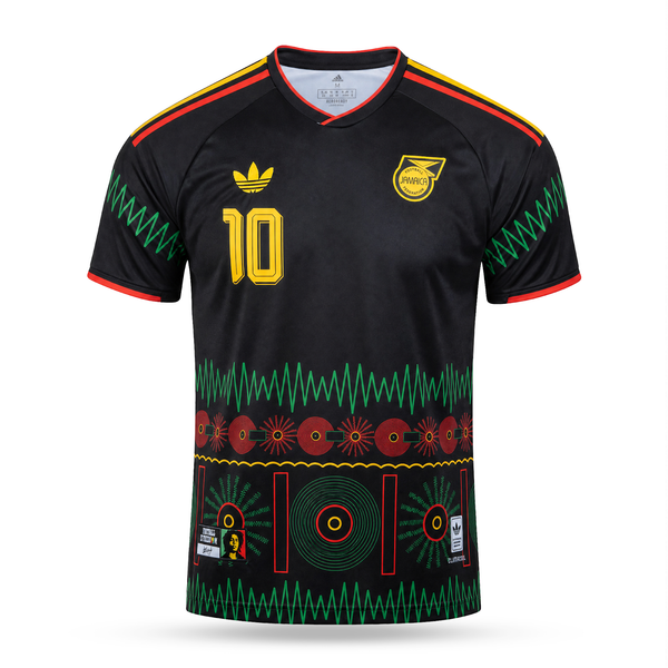 Jamajka Moški Nogometni Dres, Bob Marley. Bob Marley Edition, Črn