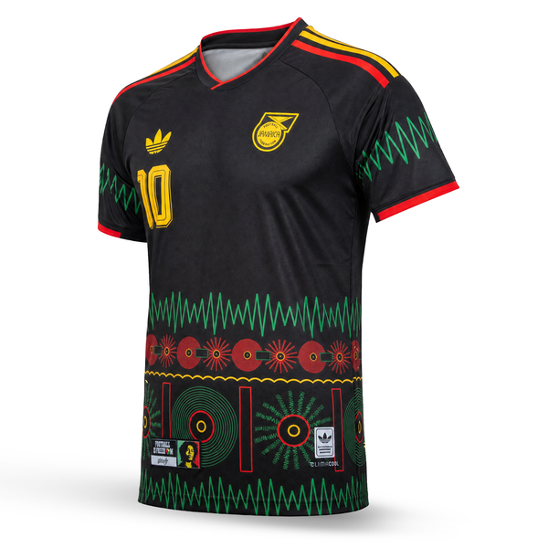 Jamajka Moški Nogometni Dres, Bob Marley. Bob Marley Edition, Črn