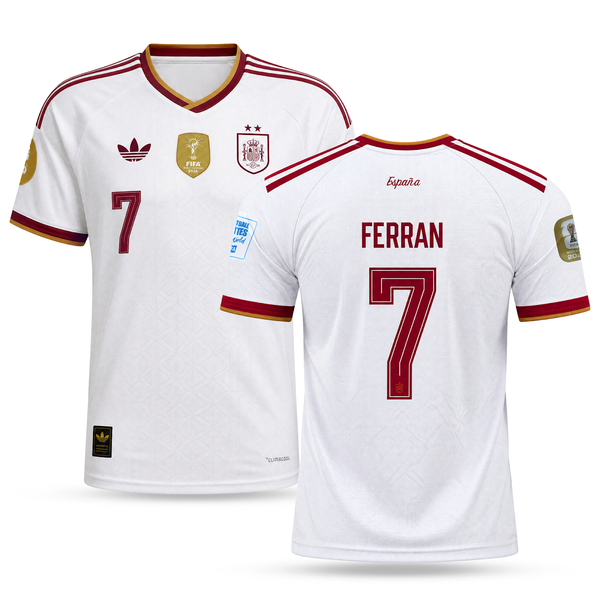 Španija Moški Gostujoči Nogometni Dres, Ferran. World Cup 2026