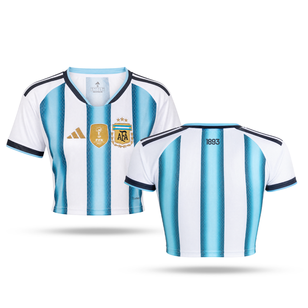 Argentina Ženski Kratki Top. World Cup 2026